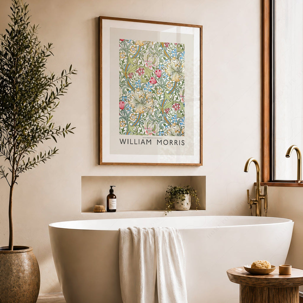 William Morris Golden Lily Art Print – Botanical Wall Art Poster