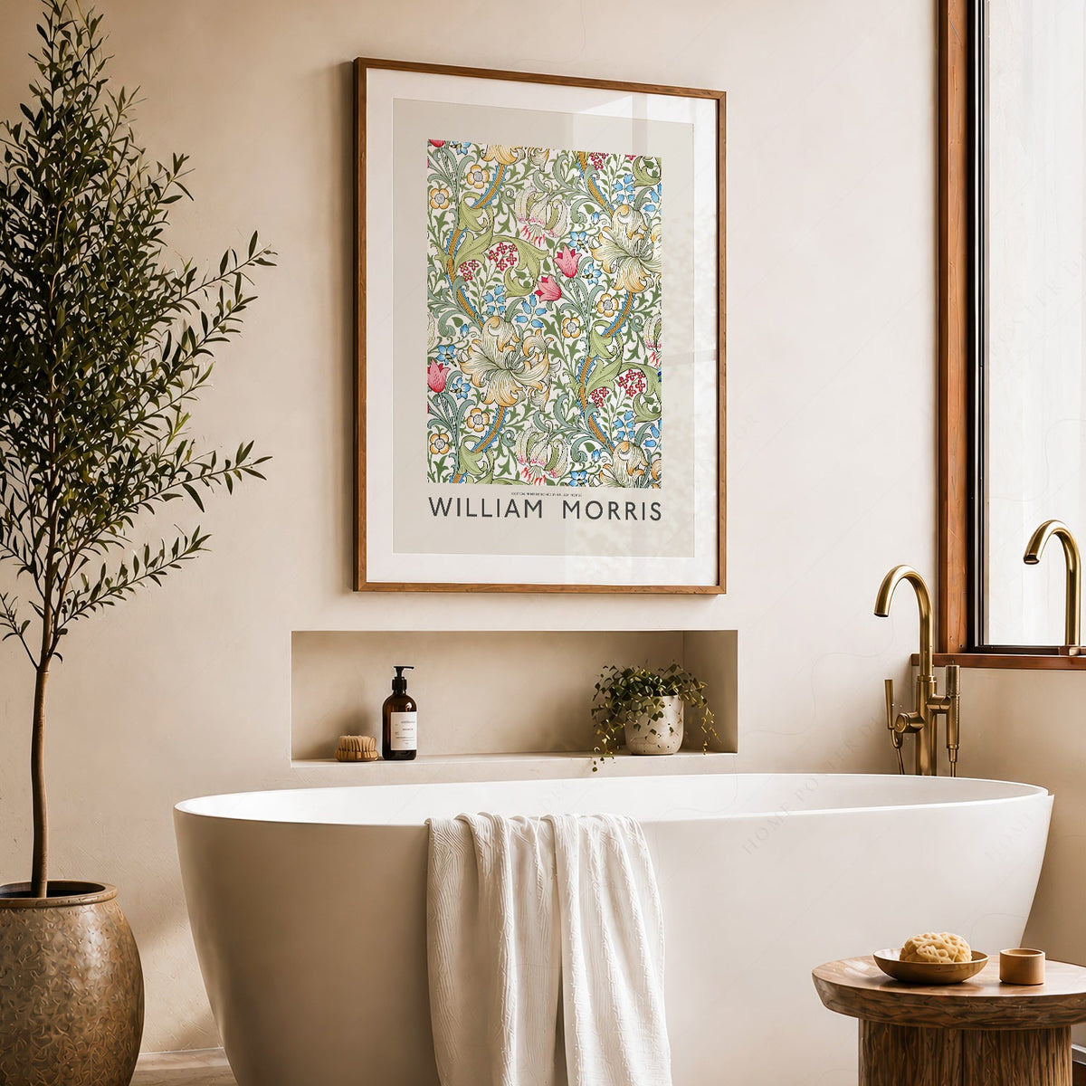 William Morris Golden Lily Art Print – Botanical Wall Art Poster