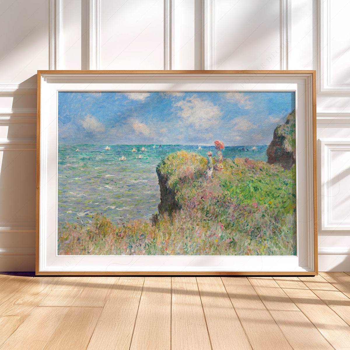 Claude Monet Cliff Walk at Pourville Art Print – Famous Painting Poster