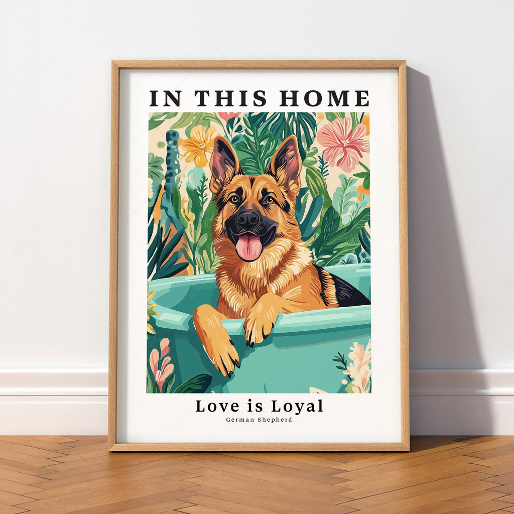 Affiche Berger Allemand – Affiche "Dans cette maison, l'amour est loyal"
