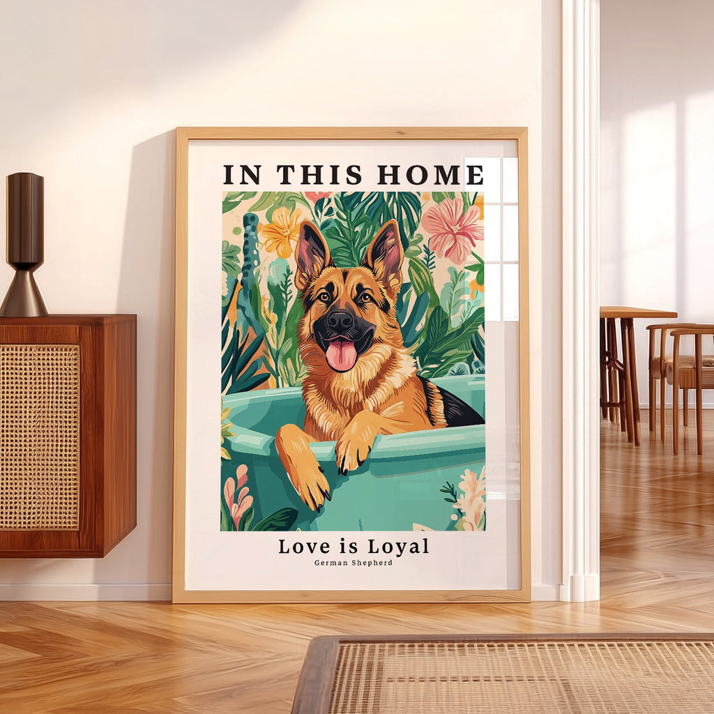 Affiche Berger Allemand – Affiche "Dans cette maison, l'amour est loyal"