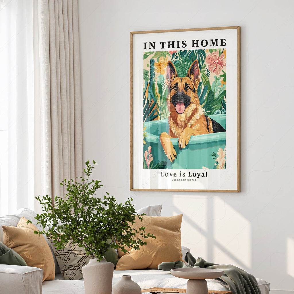 Affiche Berger Allemand – Affiche "Dans cette maison, l'amour est loyal"