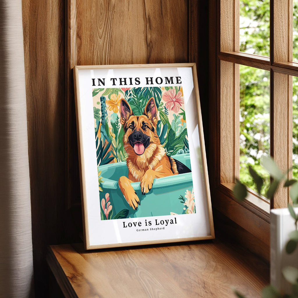 Affiche Berger Allemand – Affiche "Dans cette maison, l'amour est loyal"