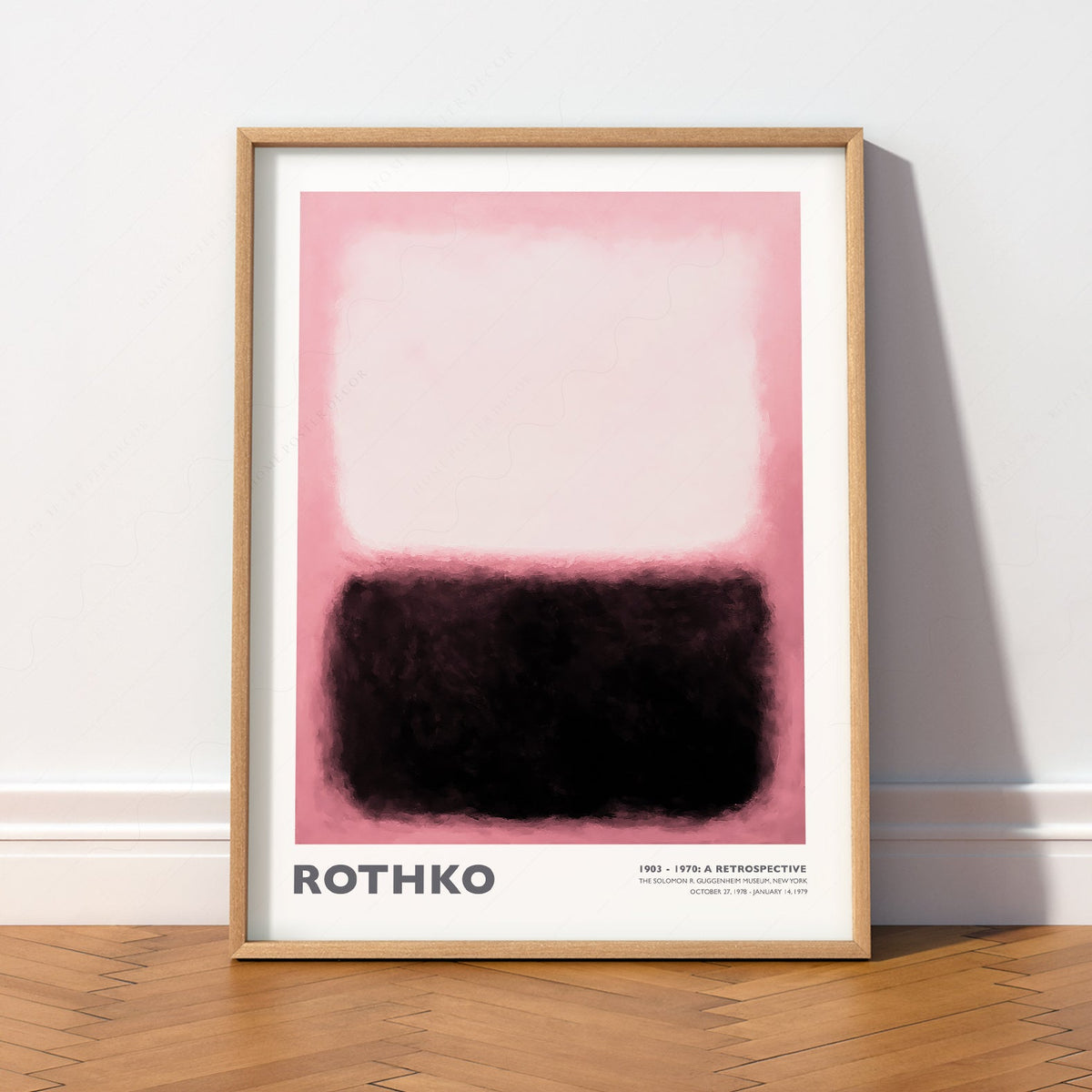 Mark Rothko Pink and Black Exhibition Print – Abstract Wall Art Poster
