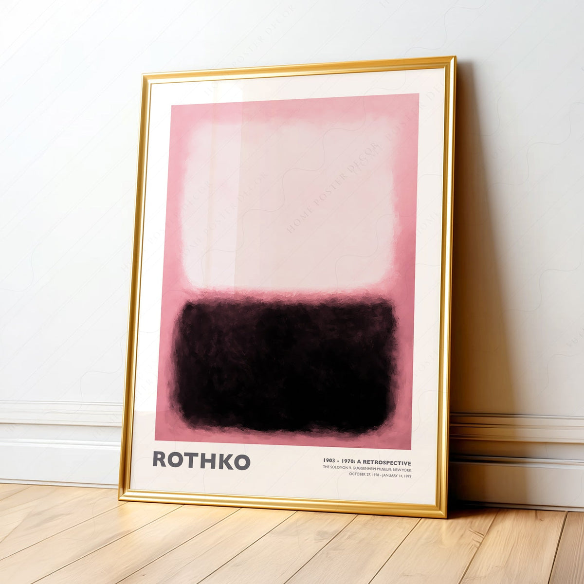 Mark Rothko Pink and Black Exhibition Print – Abstract Wall Art Poster