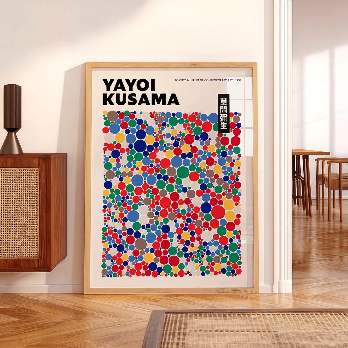 Yayoi Kusama Polka Dot Art Print – Colorful Japanese Pop Art Poster