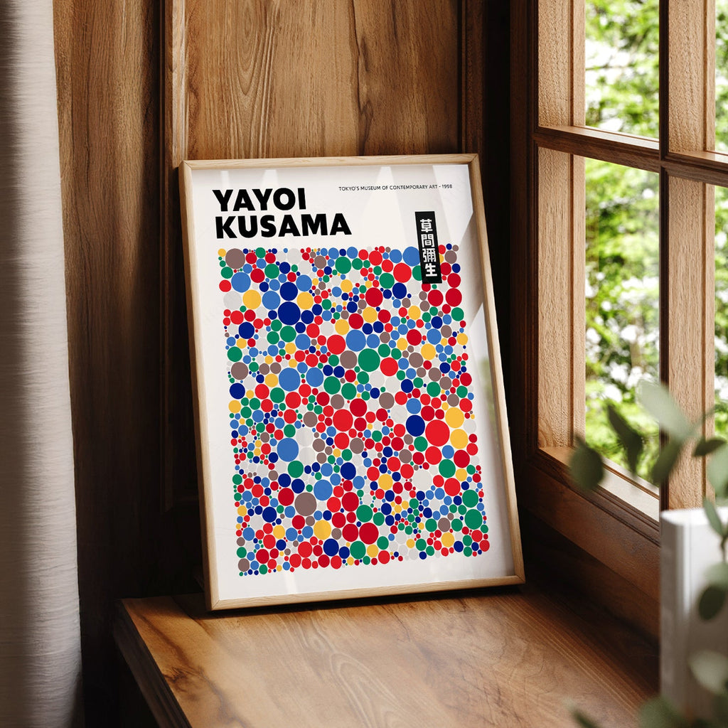 Yayoi Kusama Polka Dot Art Print – Colorful Japanese Pop Art Poster