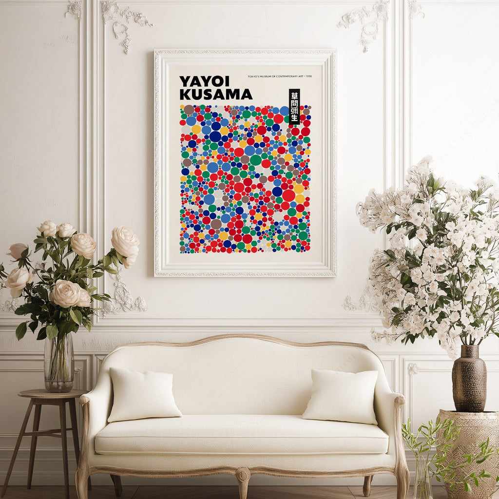 Yayoi Kusama Polka Dot Art Print – Colorful Japanese Pop Art Poster