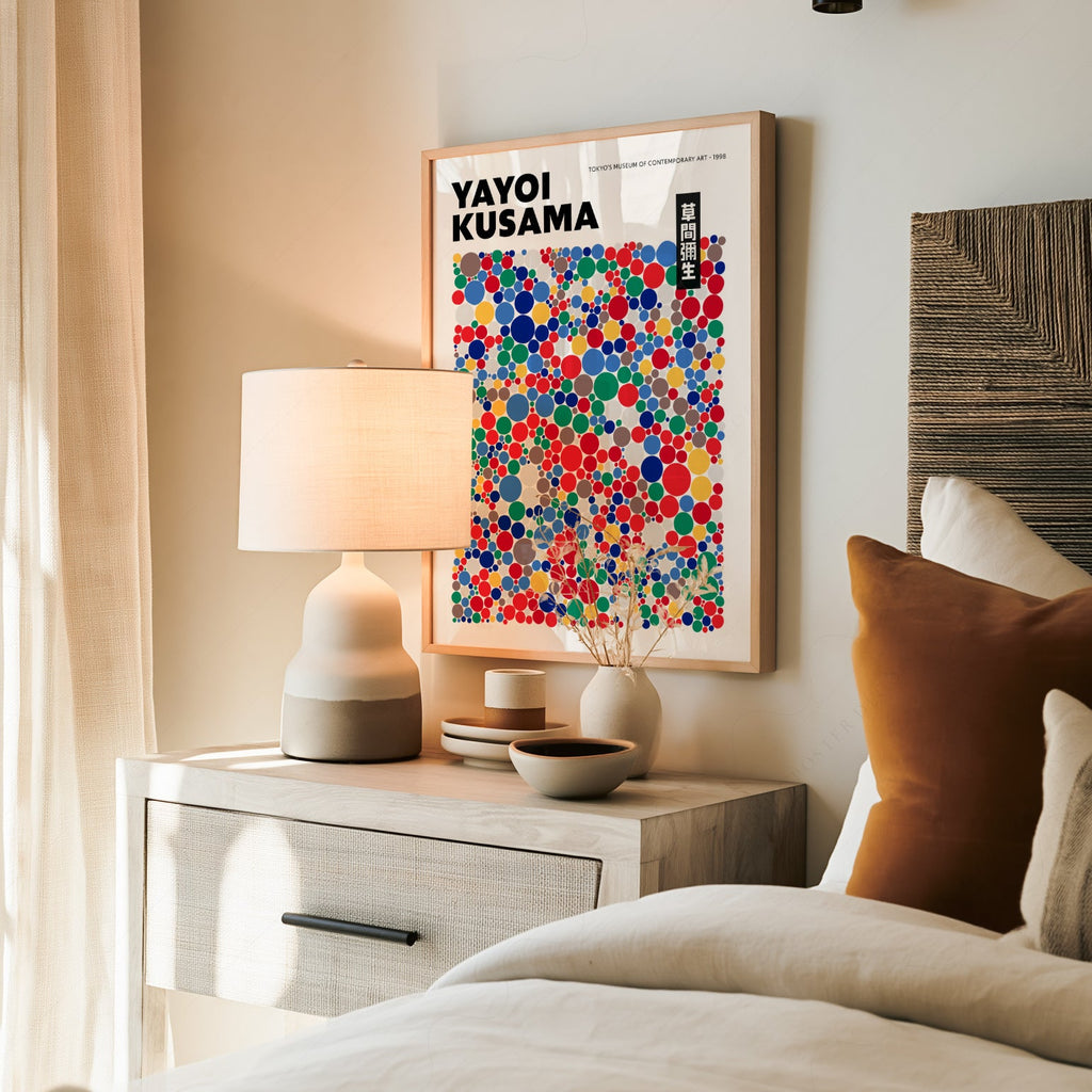 Yayoi Kusama Polka Dot Art Print – Colorful Japanese Pop Art Poster