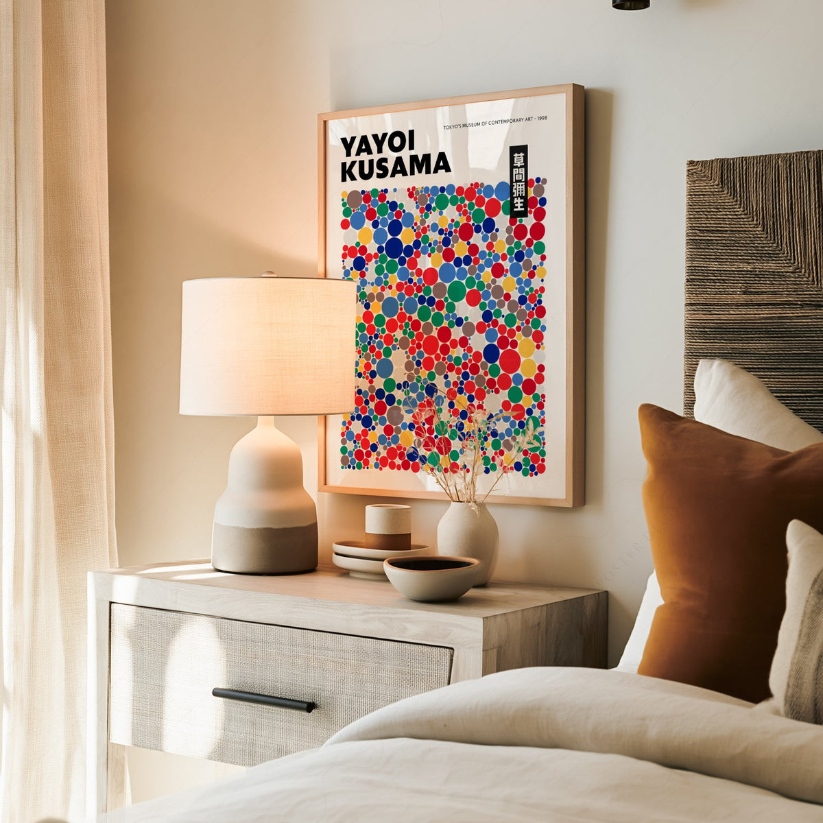 Yayoi Kusama Polka Dot Art Print – Colorful Japanese Pop Art Poster