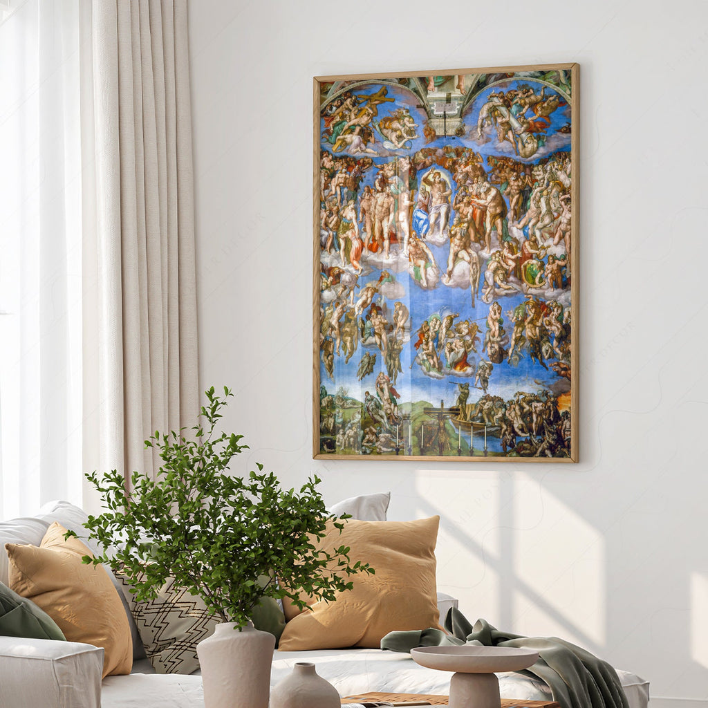 Michelangelo The Last Judgment Art Print – Renaissance Masterpiece Poster
