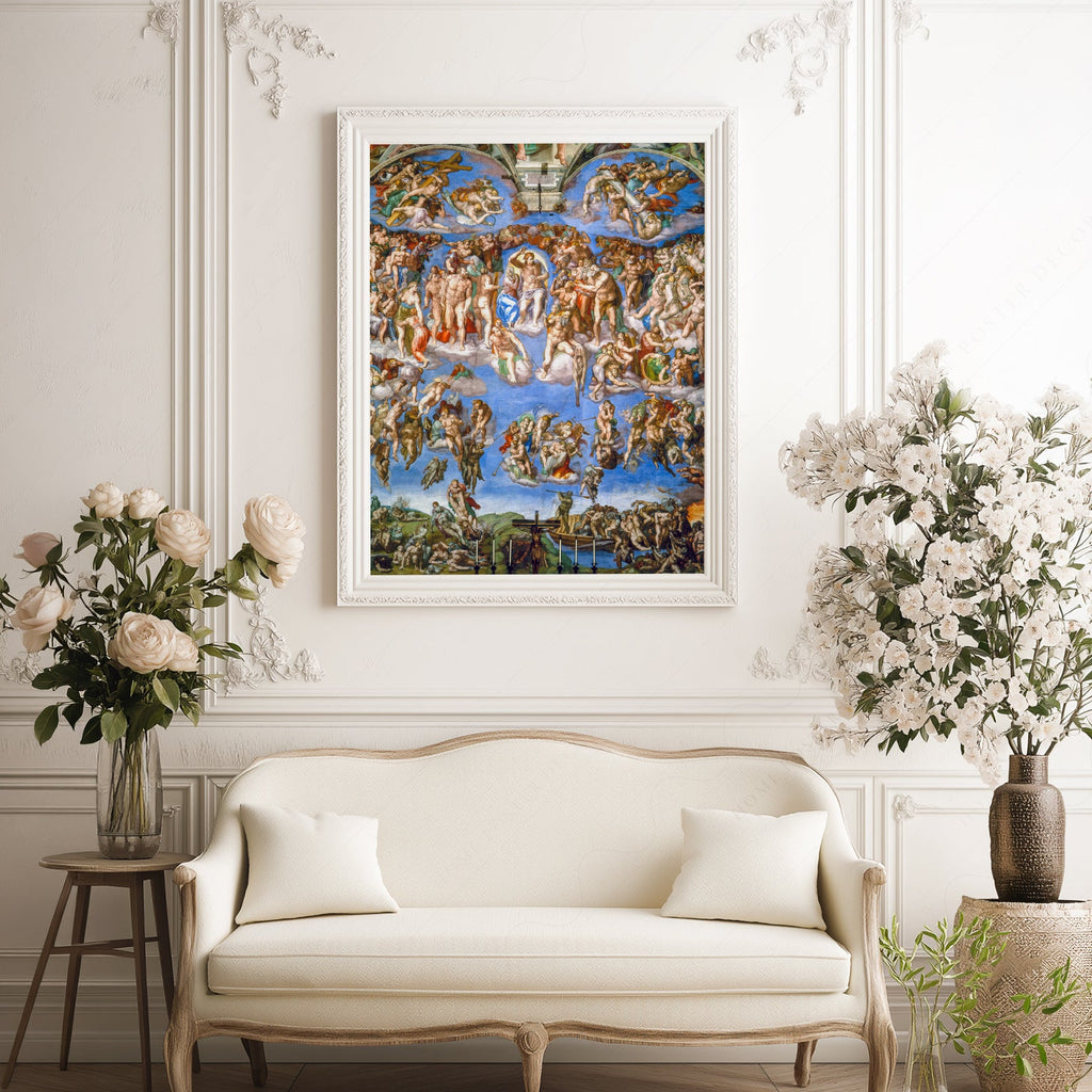 Michelangelo The Last Judgment Art Print – Renaissance Masterpiece Poster
