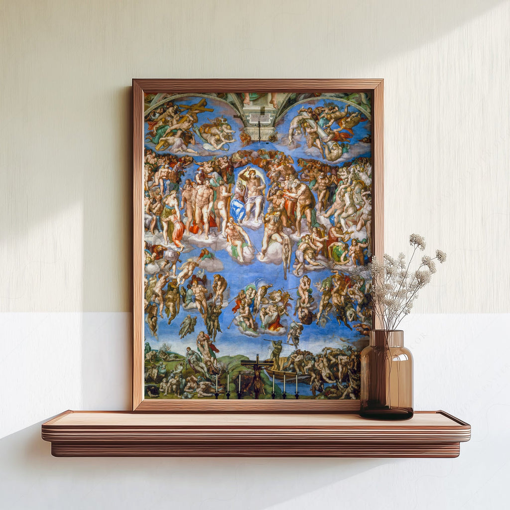 Michelangelo The Last Judgment Art Print – Renaissance Masterpiece Poster