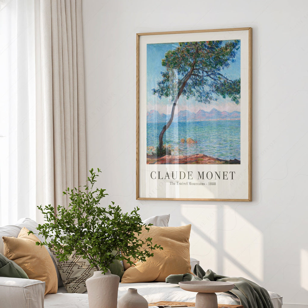 Claude Monet The Estérel Mountains Art Print – French Riviera Wall Art