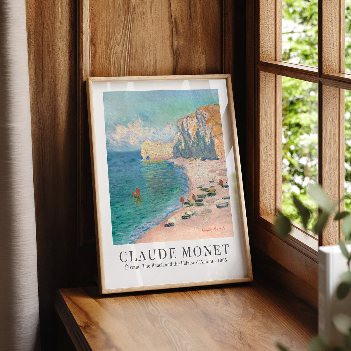 Claude Monet Étretat Beach and Falaise d'Amont Print – Coastal Wall Art