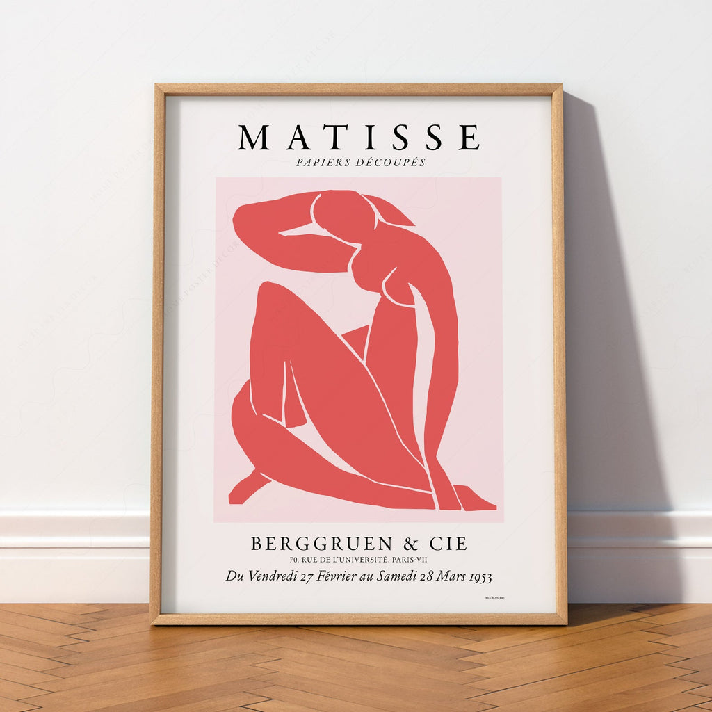 Henri Matisse Blue Nude Exhibition Poster – Modern Art Print Wall Decor