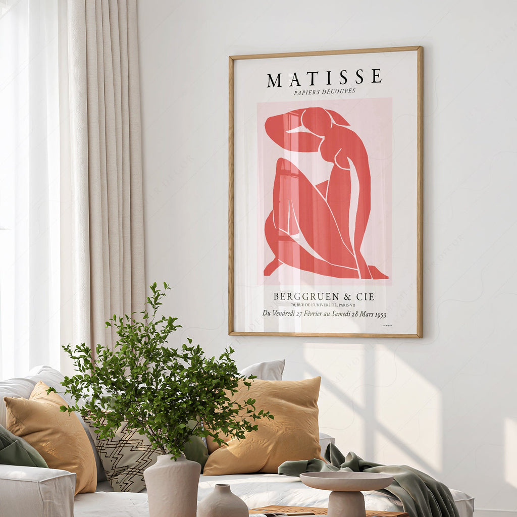 Henri Matisse Blue Nude Exhibition Poster – Modern Art Print Wall Decor