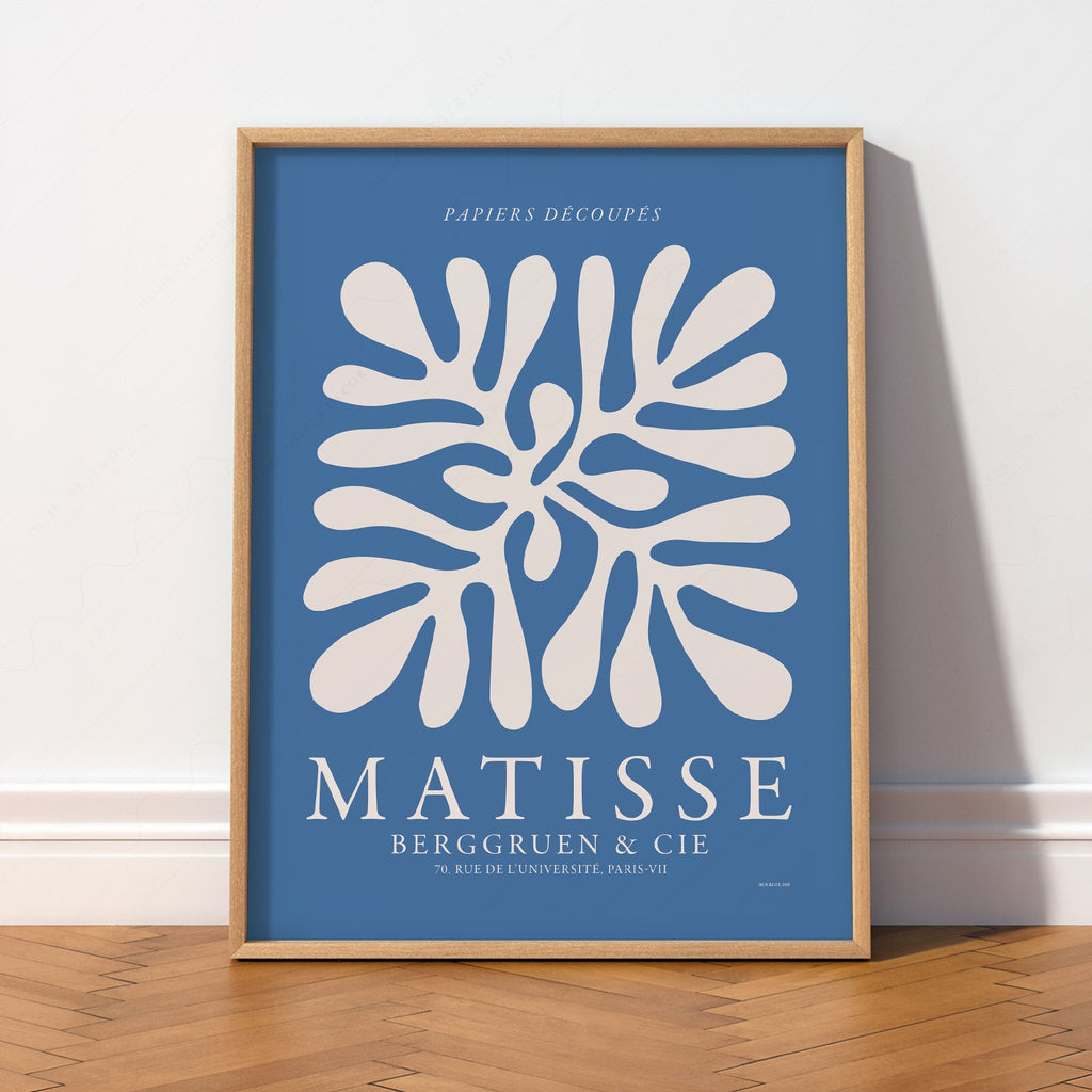 Henri Matisse Papiers Découpés Exhibition Poster – Blue Cut-Out Wall Art