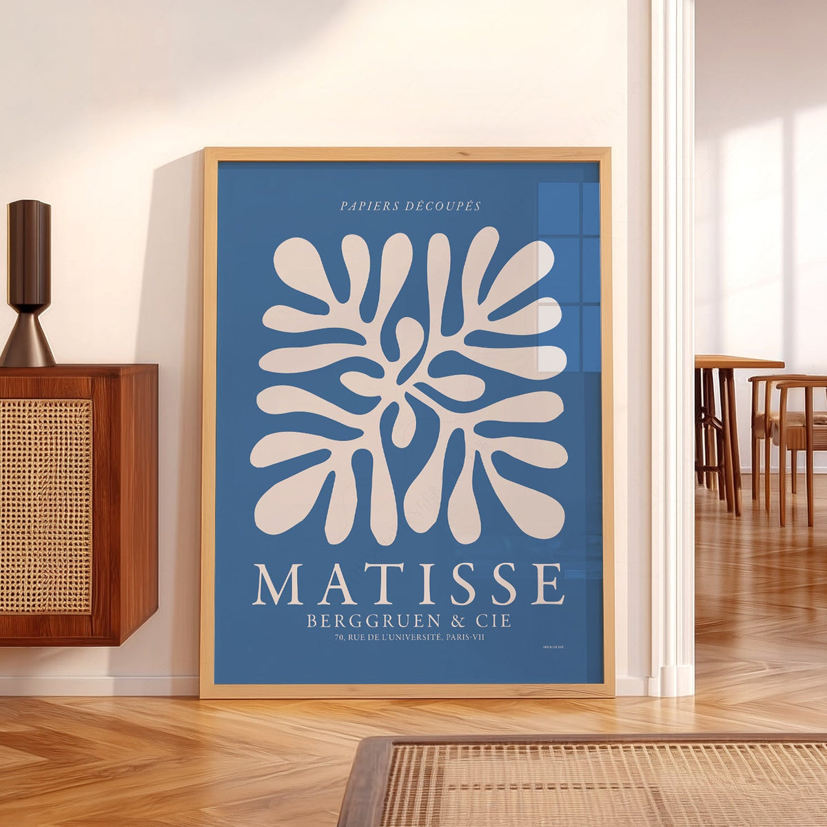 Henri Matisse Papiers Découpés Exhibition Poster – Blue Cut-Out Wall Art