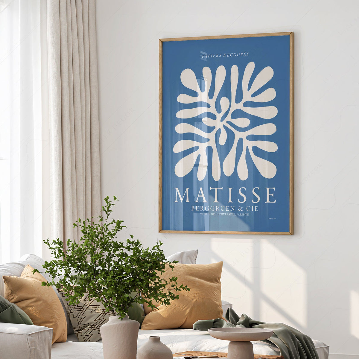 Henri Matisse Papiers Découpés Exhibition Poster – Blue Cut-Out Wall Art