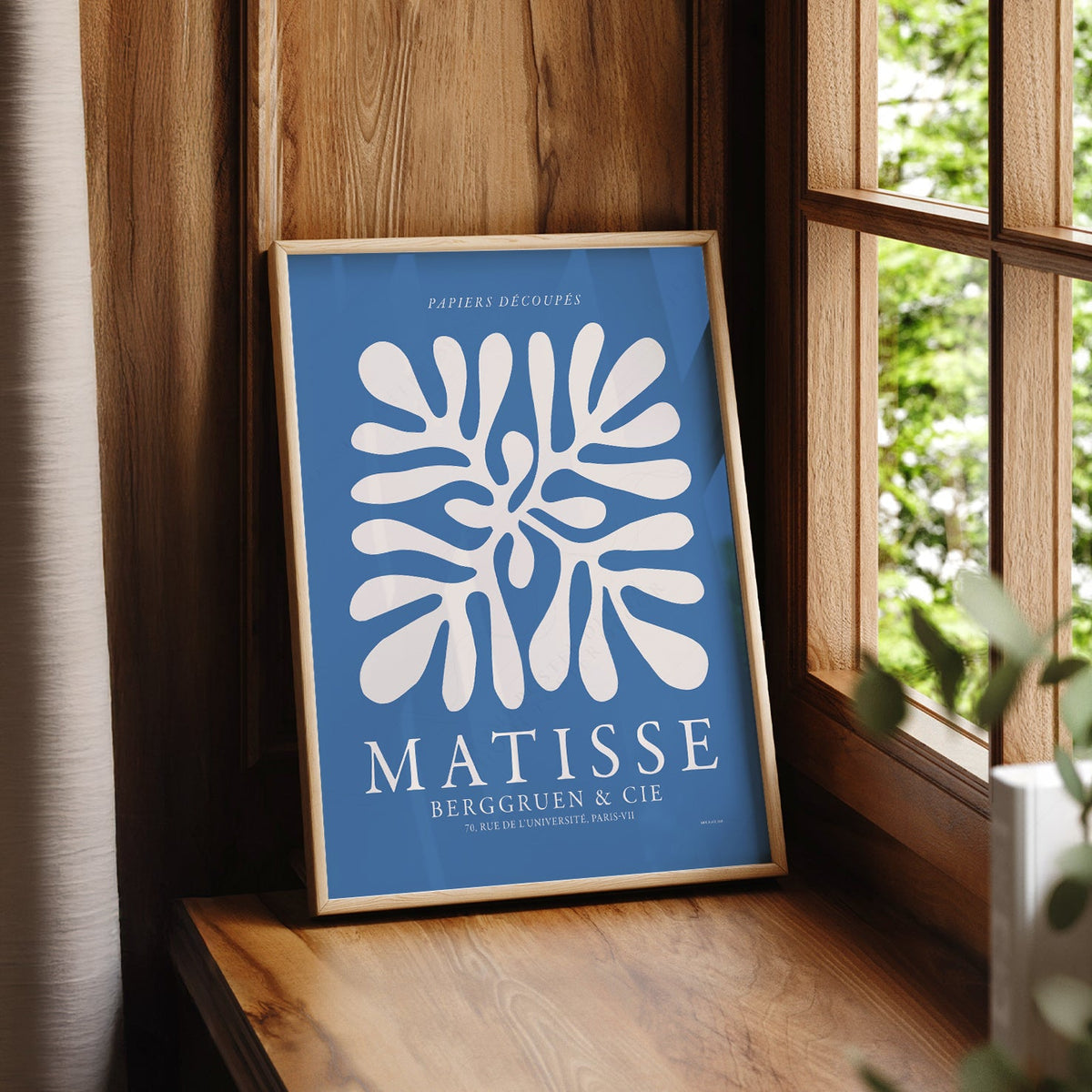 Henri Matisse Papiers Découpés Exhibition Poster – Blue Cut-Out Wall Art
