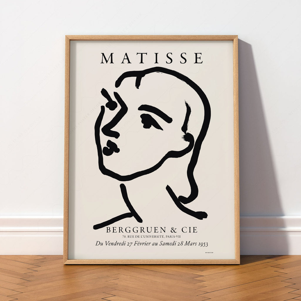 Henri Matisse Berggruen Exhibition Poster – Minimalist Line Art Print