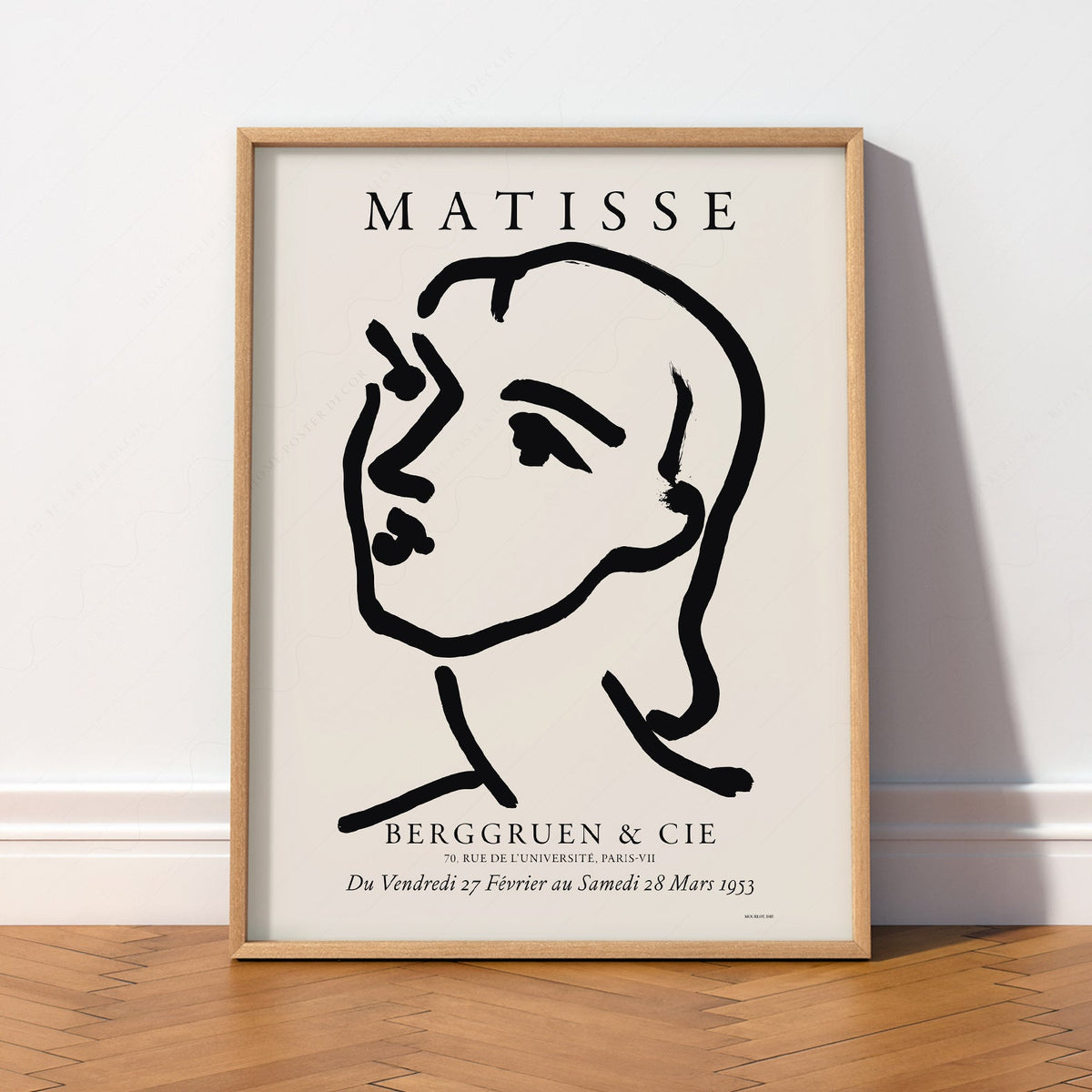 Henri Matisse Berggruen Exhibition Poster – Minimalist Line Art Print