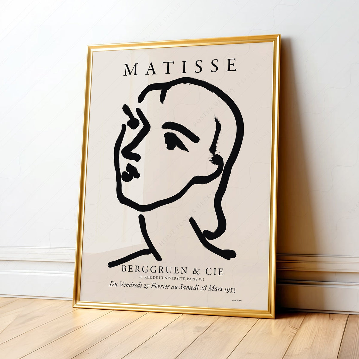 Henri Matisse Berggruen Exhibition Poster – Minimalist Line Art Print