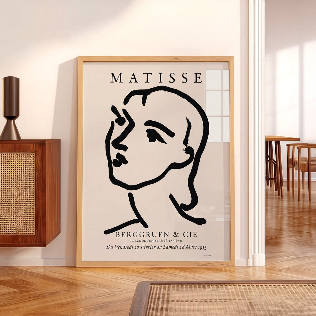 Henri Matisse Berggruen Exhibition Poster – Minimalist Line Art Print