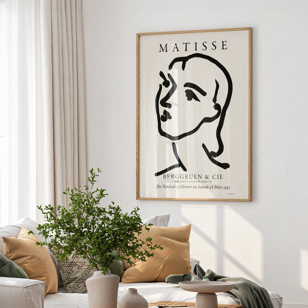 Henri Matisse Berggruen Exhibition Poster – Minimalist Line Art Print