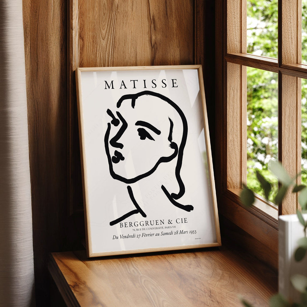 Henri Matisse Berggruen Exhibition Poster – Minimalist Line Art Print
