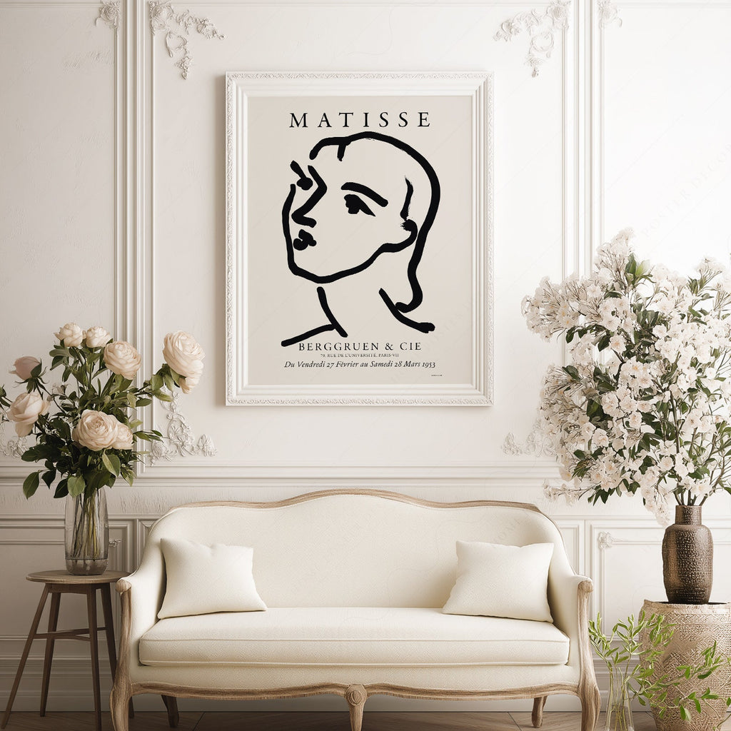 Henri Matisse Berggruen Exhibition Poster – Minimalist Line Art Print