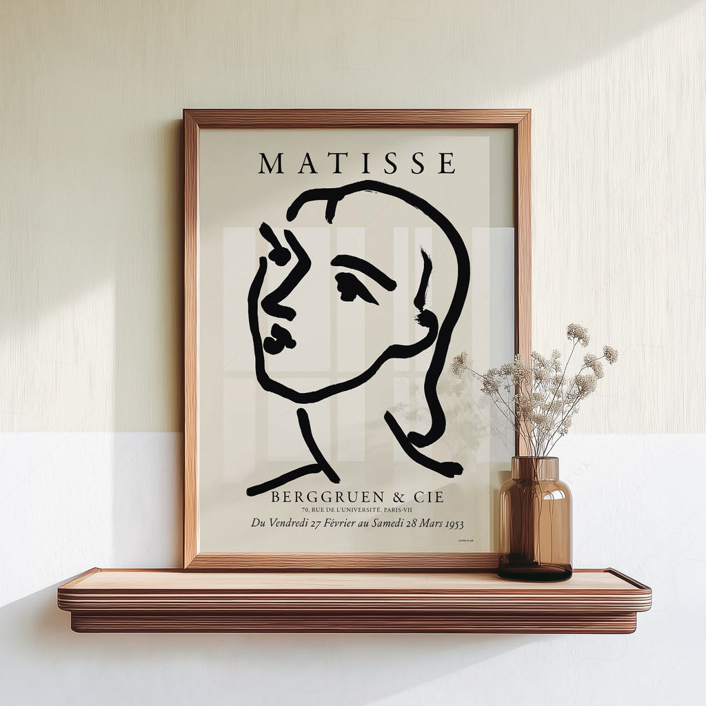 Henri Matisse Berggruen Exhibition Poster – Minimalist Line Art Print