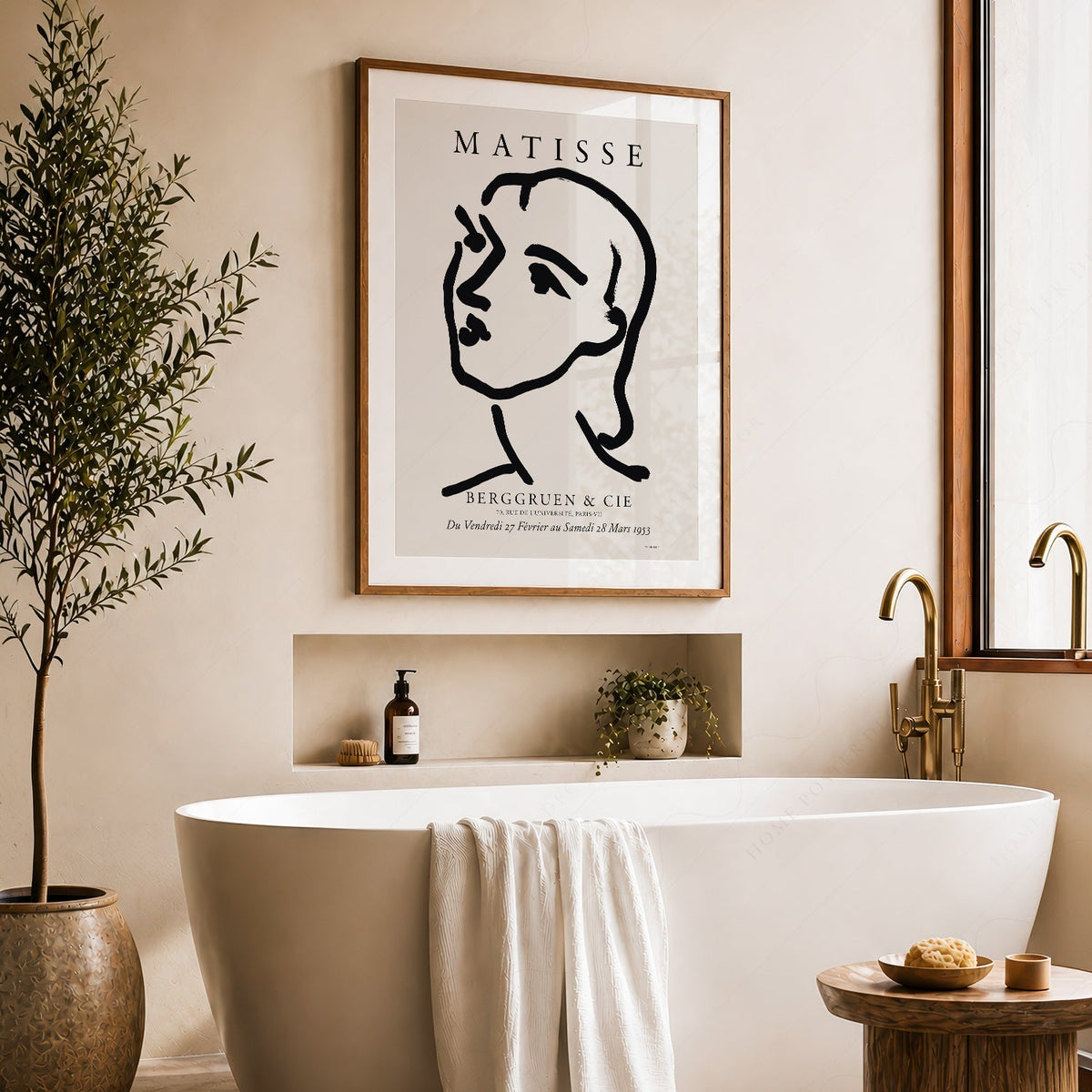 Henri Matisse Berggruen Exhibition Poster – Minimalist Line Art Print