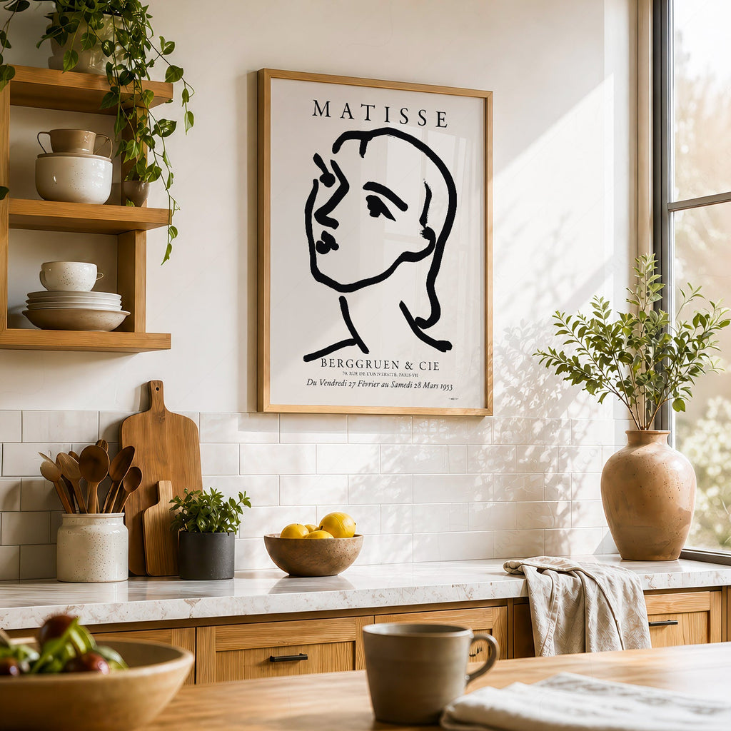 Henri Matisse Berggruen Exhibition Poster – Minimalist Line Art Print