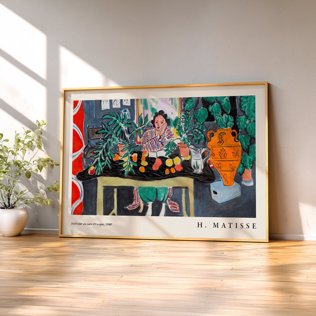 Henri Matisse Interior with Etruscan Vase Art Print – Museum Wall Decor
