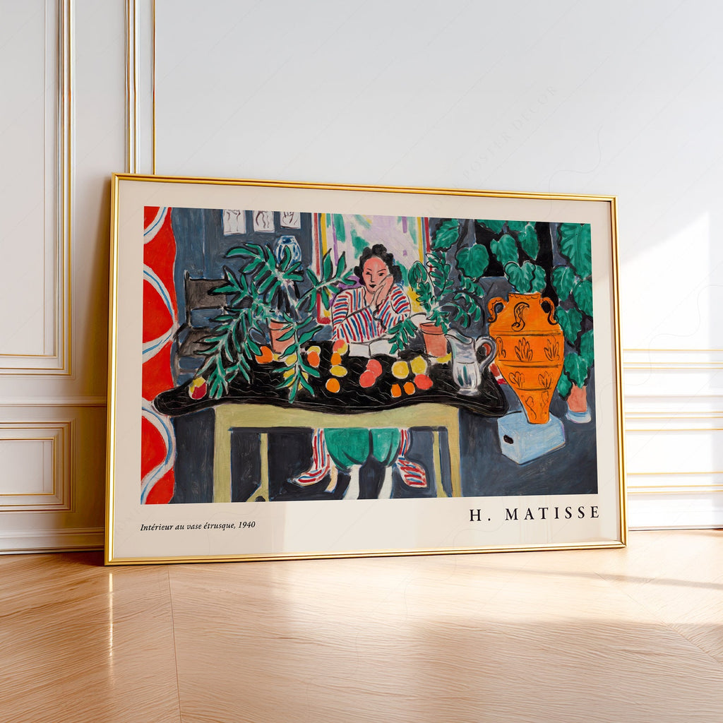 Henri Matisse Interior with Etruscan Vase Art Print – Museum Wall Decor