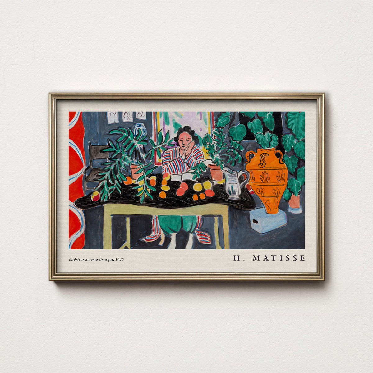 Henri Matisse Interior with Etruscan Vase Art Print – Museum Wall Decor