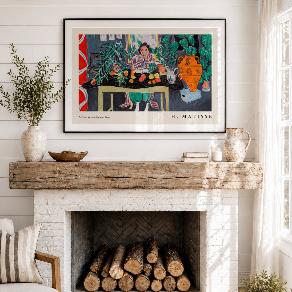 Henri Matisse Interior with Etruscan Vase Art Print – Museum Wall Decor