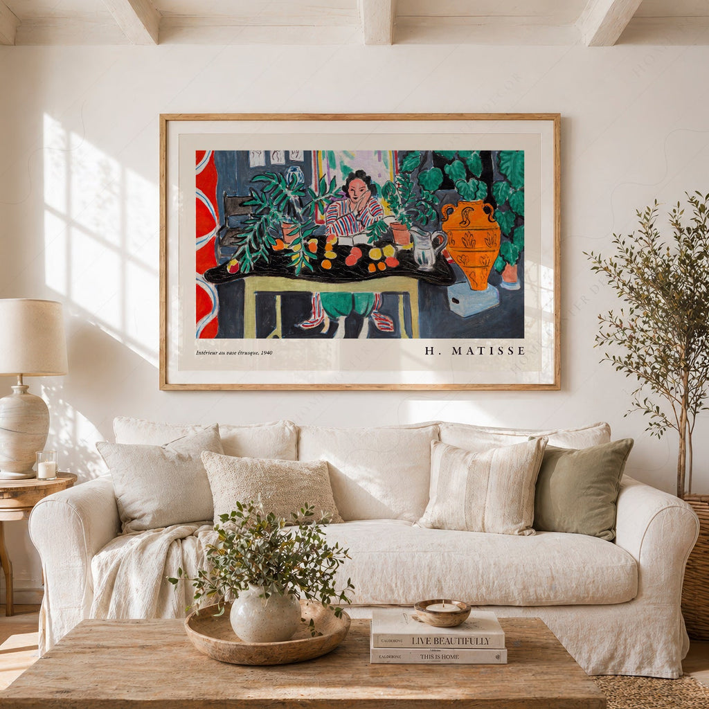 Henri Matisse Interior with Etruscan Vase Art Print – Museum Wall Decor