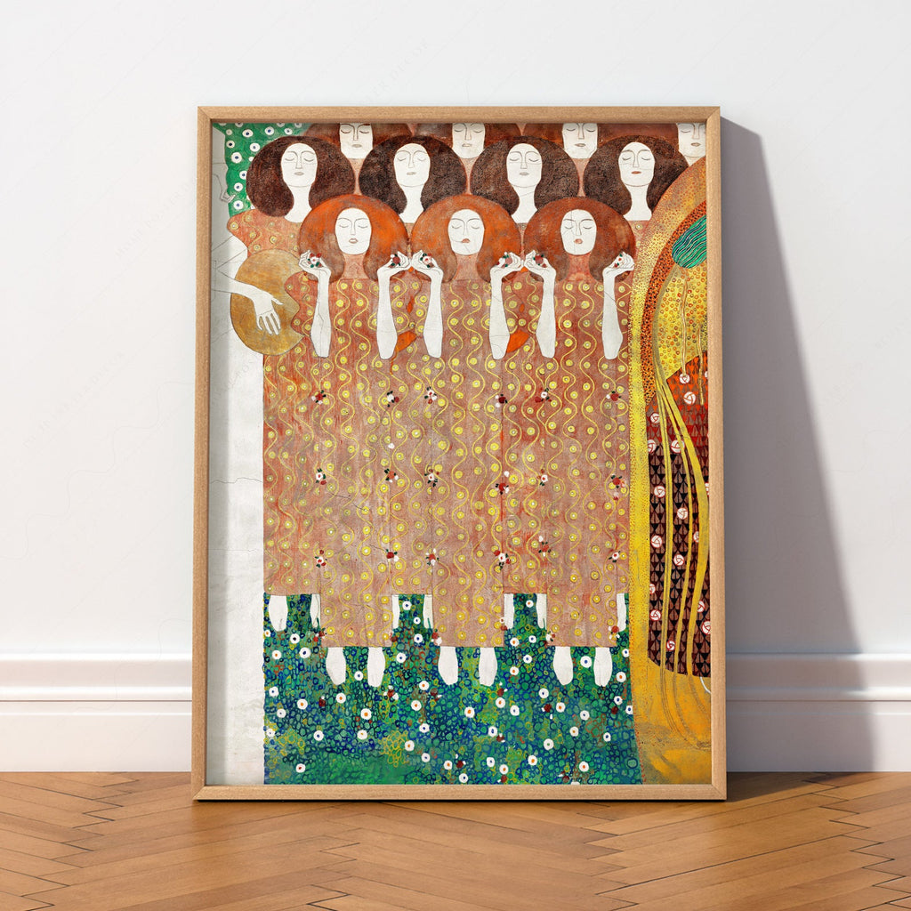 Gustav Klimt Beethoven Frieze Art Print – Art Nouveau Wall Poster