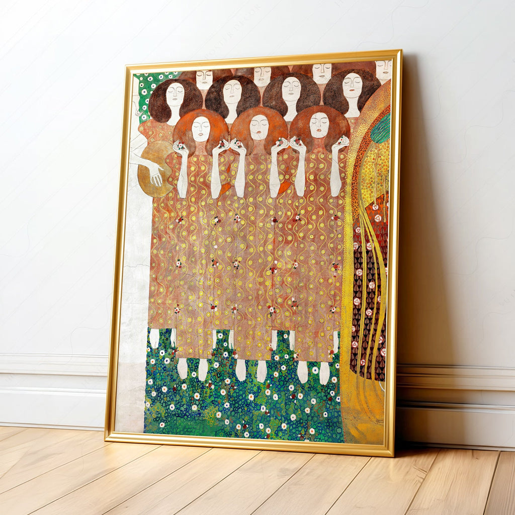 Gustav Klimt Beethoven Frieze Art Print – Art Nouveau Wall Poster