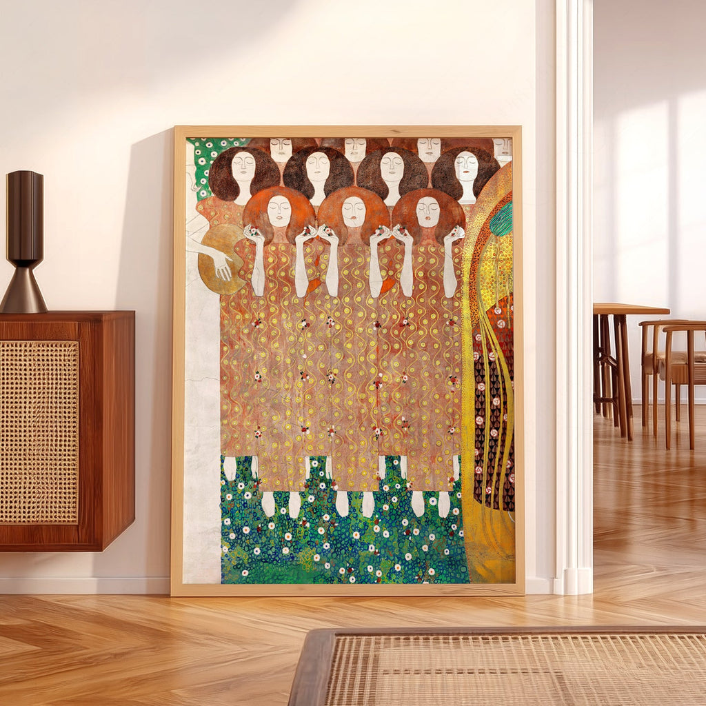Gustav Klimt Beethoven Frieze Art Print – Art Nouveau Wall Poster