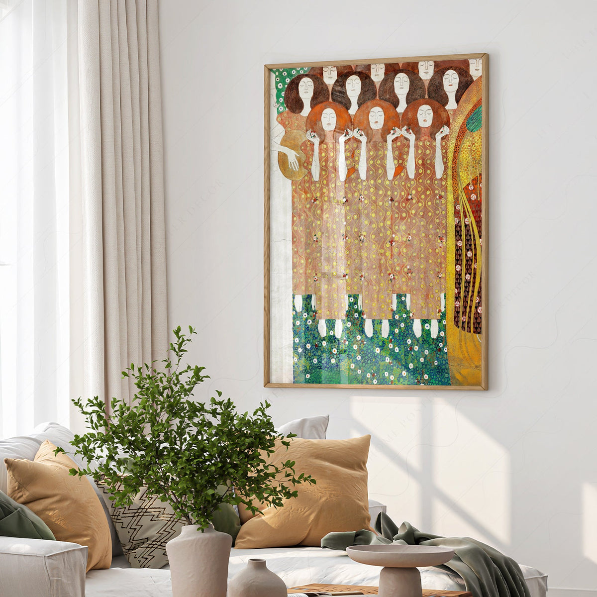 Gustav Klimt Beethoven Frieze Art Print – Art Nouveau Wall Poster