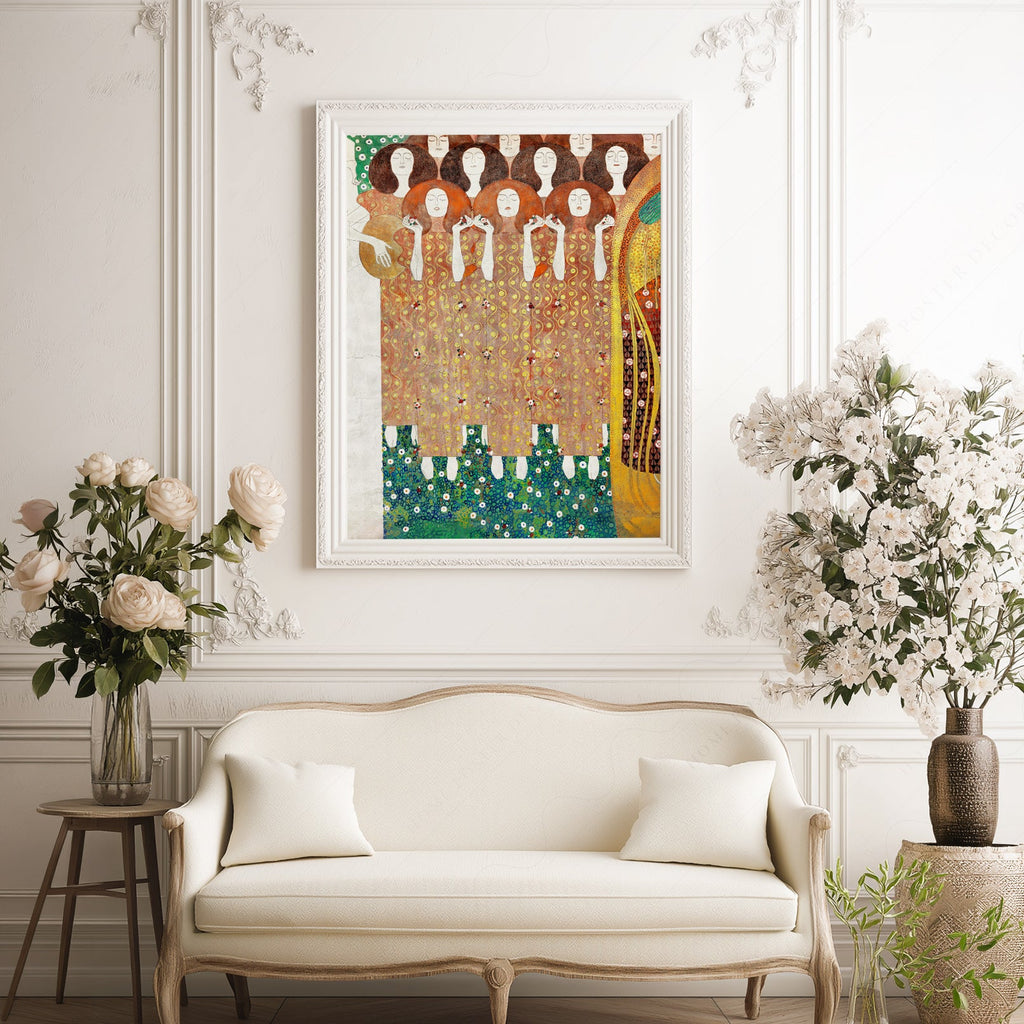 Gustav Klimt Beethoven Frieze Art Print – Art Nouveau Wall Poster