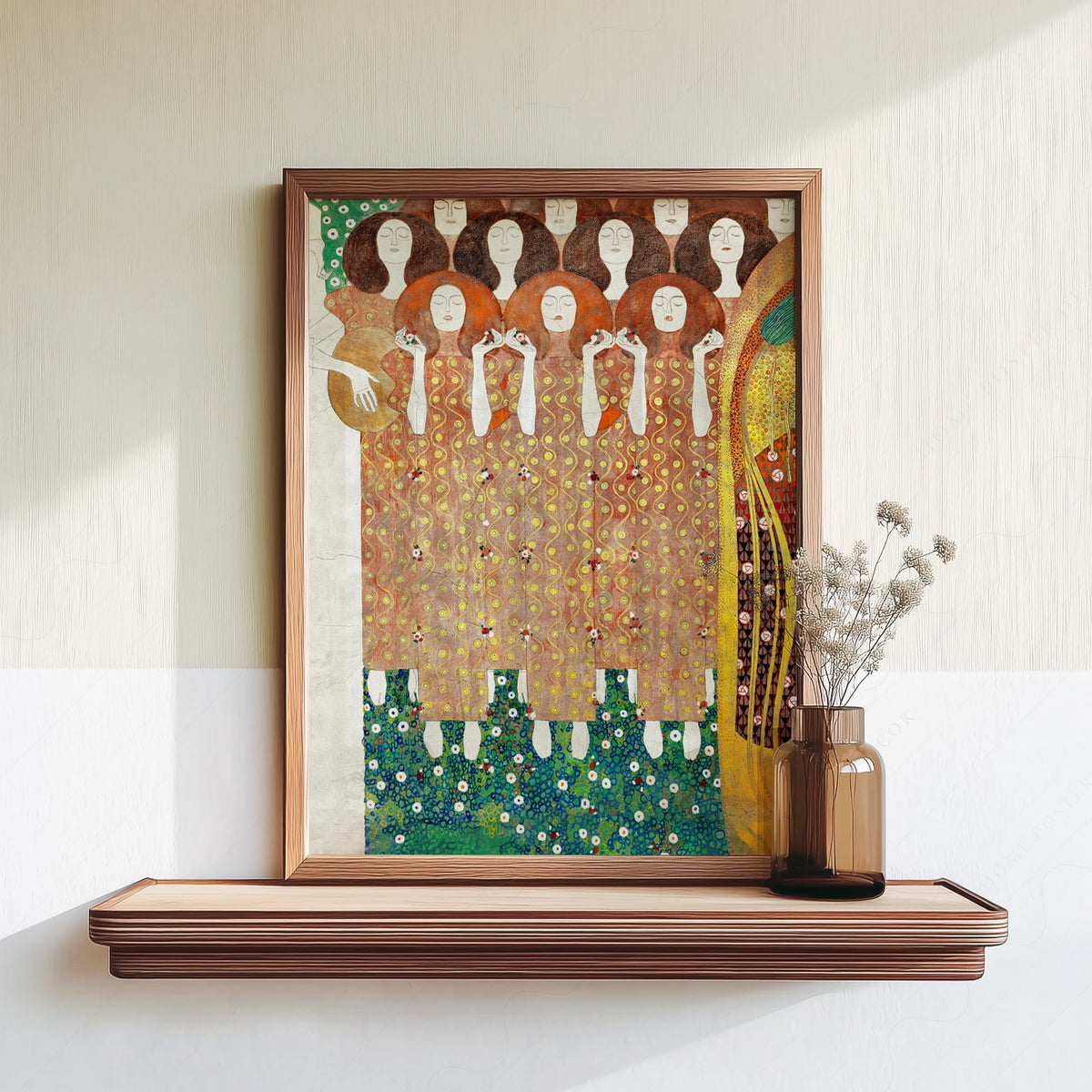 Gustav Klimt Beethoven Frieze Art Print – Art Nouveau Wall Poster