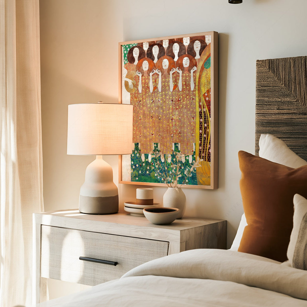 Gustav Klimt Beethoven Frieze Art Print – Art Nouveau Wall Poster