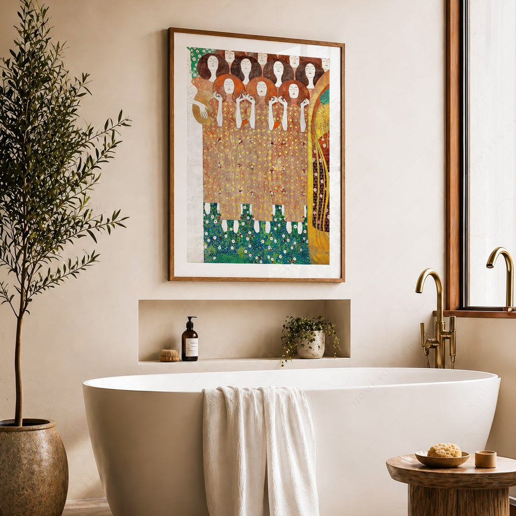 Gustav Klimt Beethoven Frieze Art Print – Art Nouveau Wall Poster