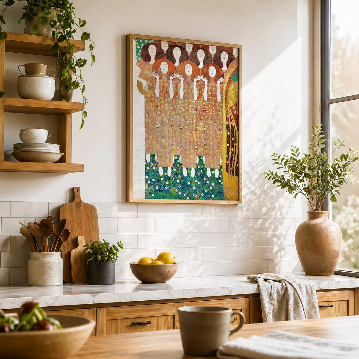 Gustav Klimt Beethoven Frieze Art Print – Art Nouveau Wall Poster