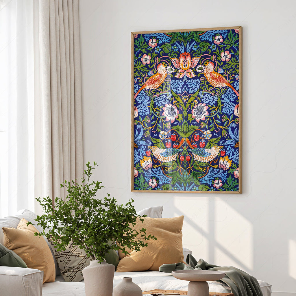 William Morris Strawberry Thief Art Print – Arts and Crafts Wall Decor